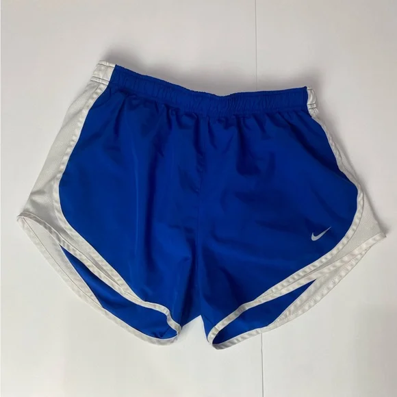 Nike Tempo blue white side panel running shorts brief lined size medium - Picture 13 of 13